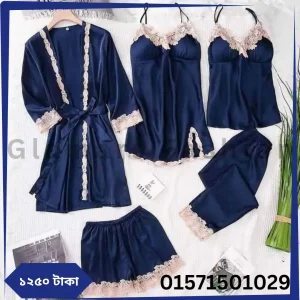 5 Part Premium Nighty BLUE COLOR